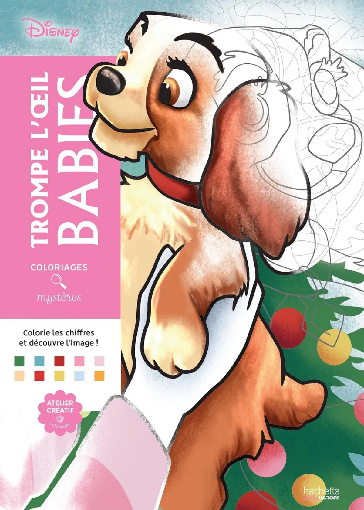 Cover of Coloriages mystères Disney - Trompe l'oeil Babies.